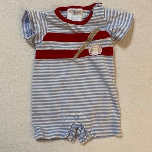 Little English Appliqué Baseball Romper